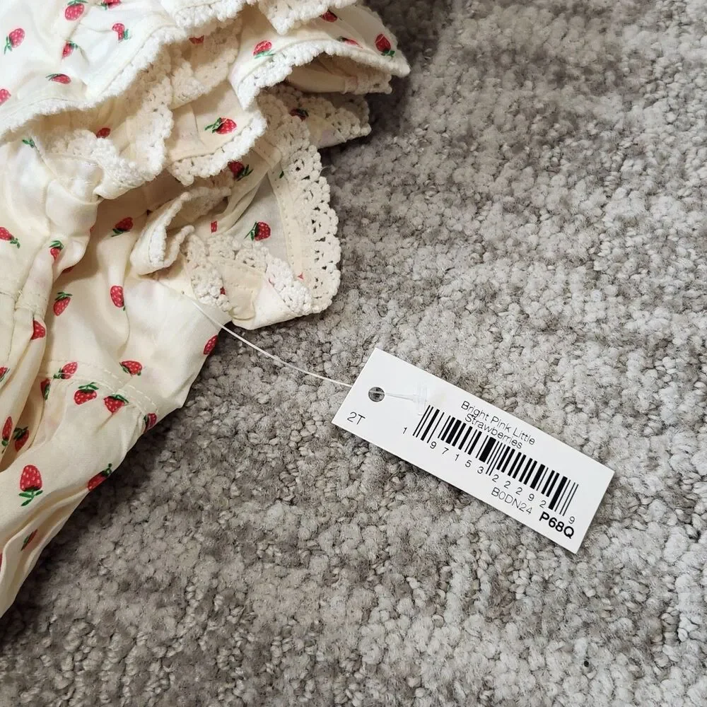Sofia Grainge x Amazon Essentials Strawberry Tiered Lace Flutter Dress size 2T